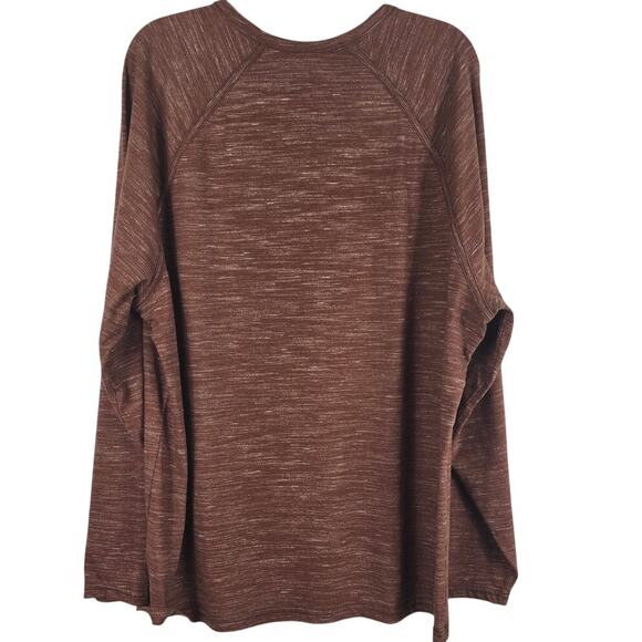 ROWM Brown Space Dye Long Sleeve Lightweight Men's Top XL - Picture 2 of 4